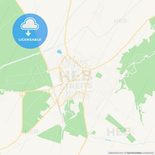 Vrsac, Serbia Vector Map - Classic Colors