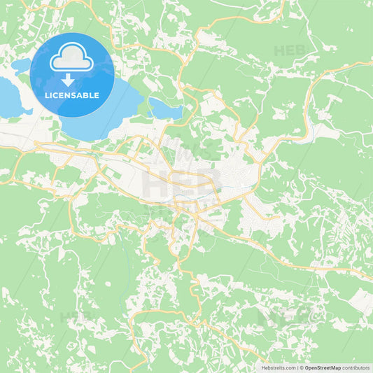 Velenje, Slovenia Vector Map - Classic Colors