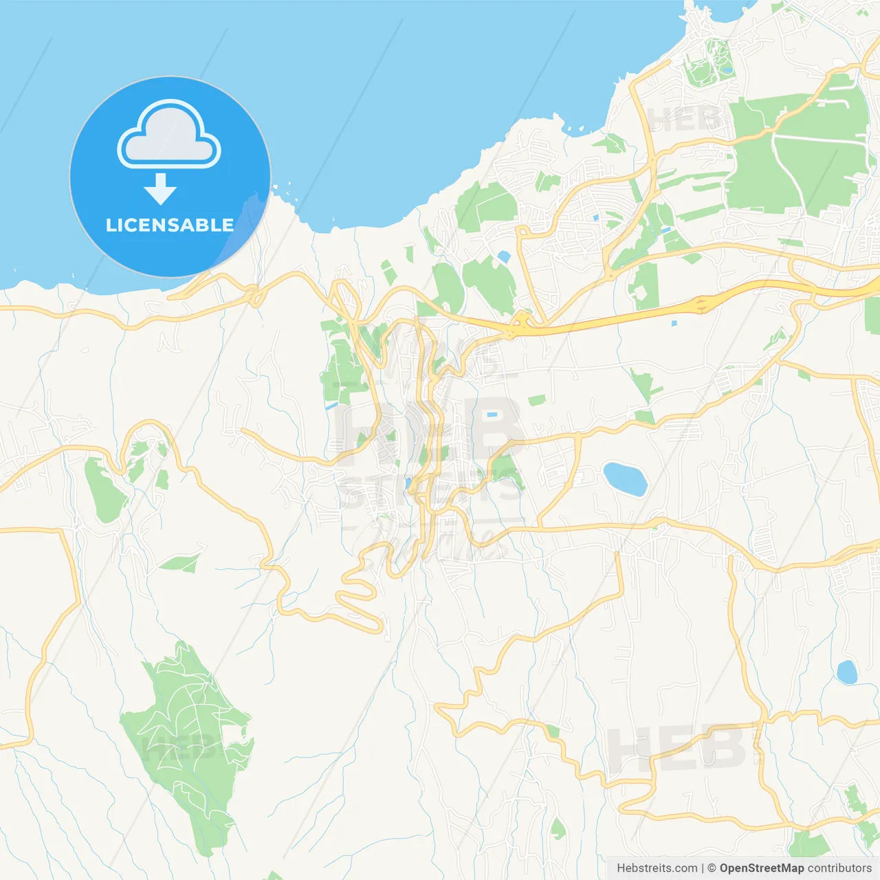 Realejo Alto, Spain Vector Map - Classic Colors