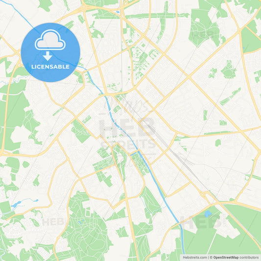 Uppsala, Sweden Vector Map - Classic Colors