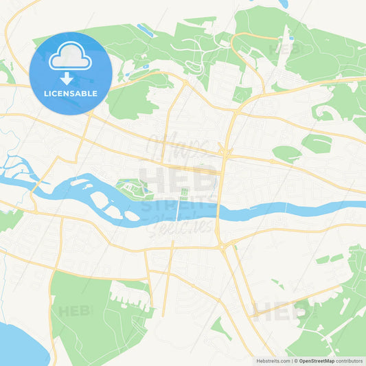 Skelleftea, Sweden Vector Map - Classic Colors