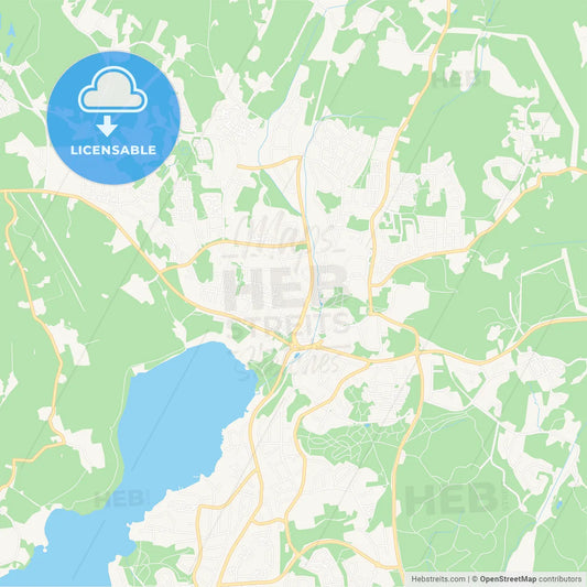 Vallentuna, Sweden Vector Map - Classic Colors