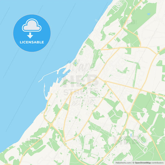 Visby, Sweden Vector Map - Classic Colors