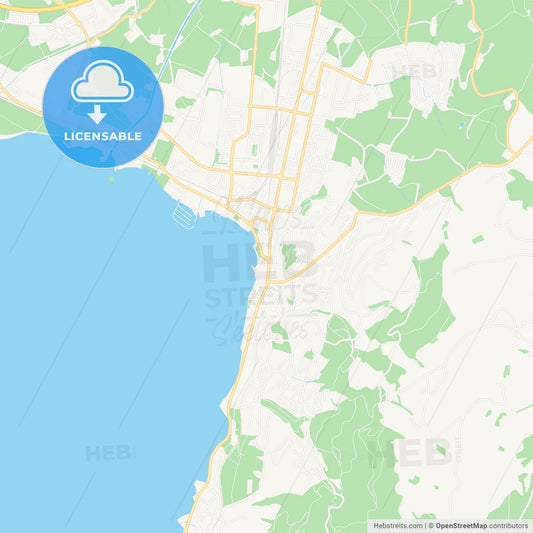 Zug, Switzerland Vector Map - Classic Colors