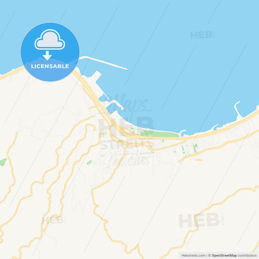 Rize, Turkey Vector Map - Classic Colors