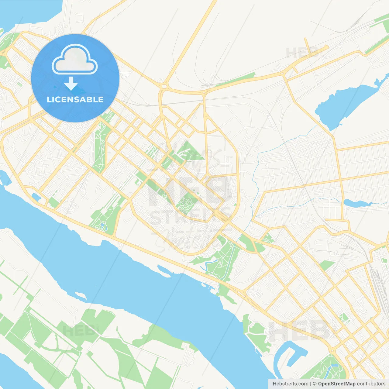 Zaporizhia, Ukraine Vector Map - Classic Colors