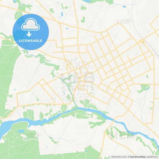 Zhytomyr, Ukraine Vector Map - Classic Colors