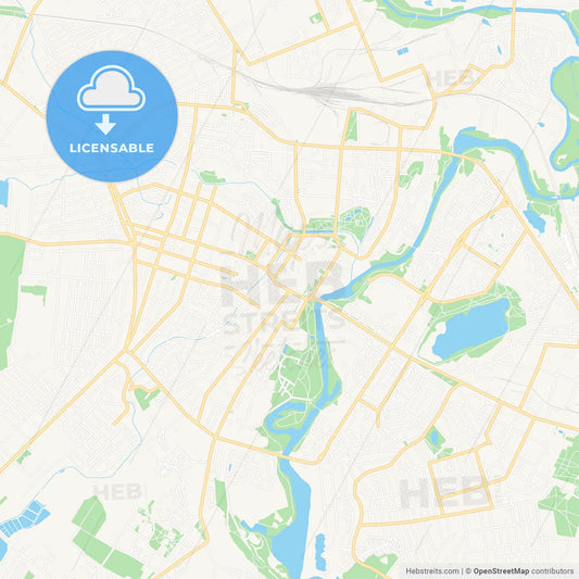 Sumy, Ukraine Vector Map - Classic Colors