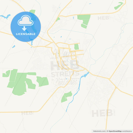 Romny, Ukraine Vector Map - Classic Colors