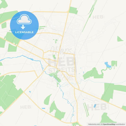 Volodymyr-Volynskyi, Ukraine Vector Map - Classic Colors