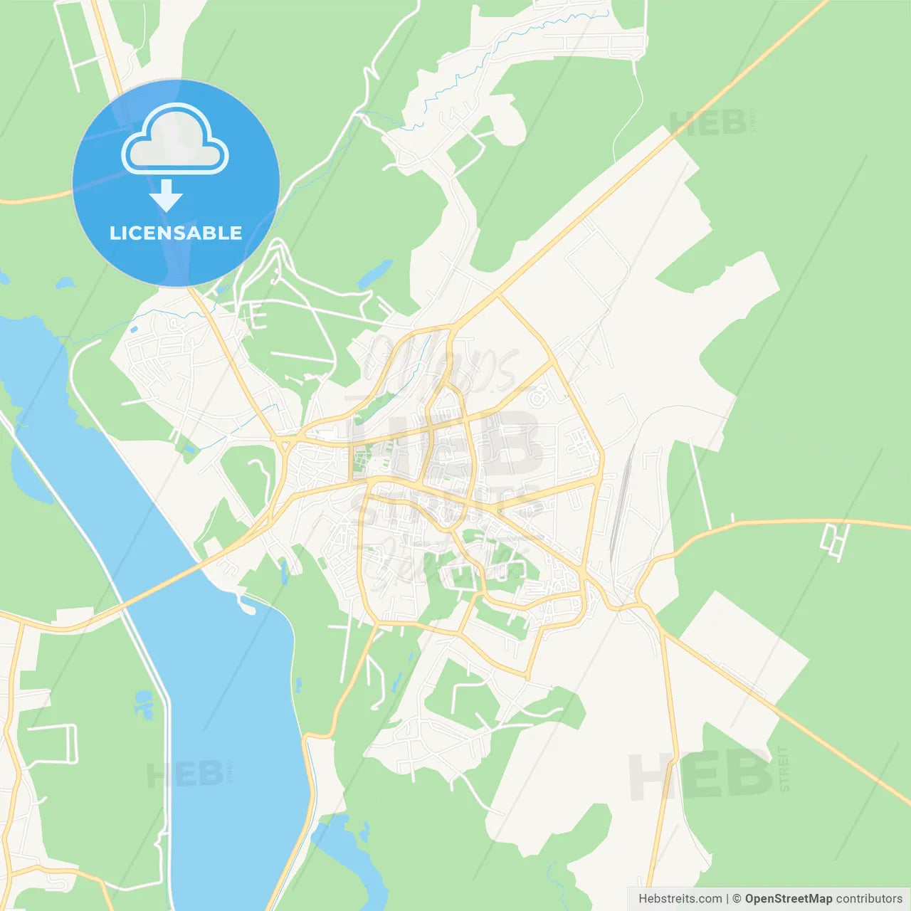 Slatina, Romania Vector Map - Classic Colors