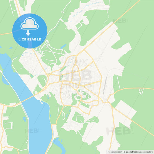 Slatina, Romania Vector Map - Classic Colors