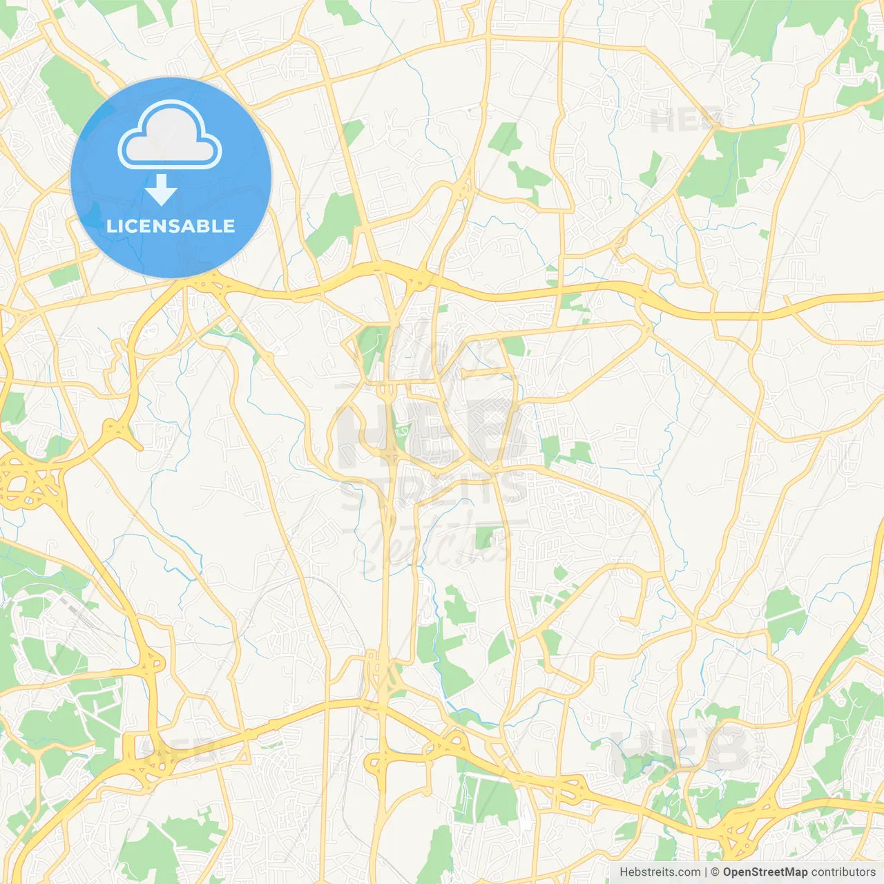 Maia, Portugal Vector Map - Classic Colors