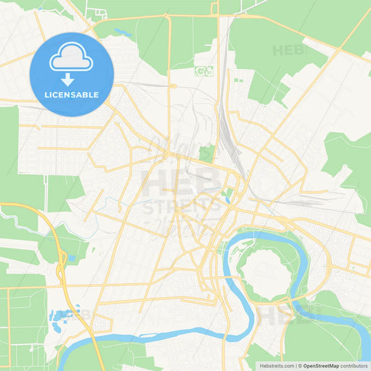 Arad, Romania Vector Map - Classic Colors