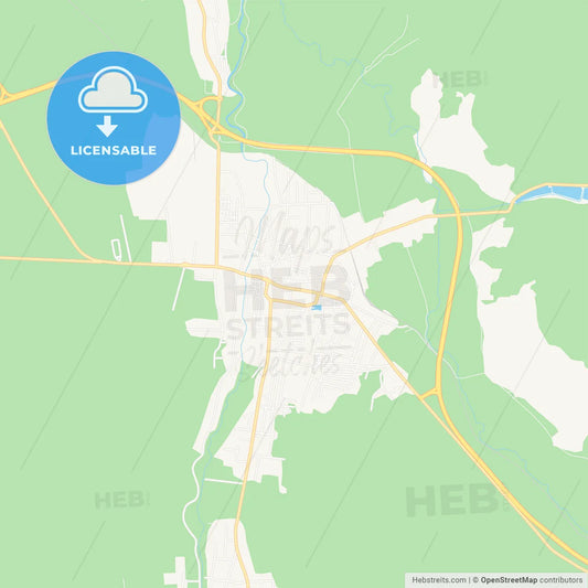 Sebes, Romania Vector Map - Classic Colors