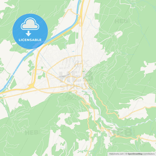 Chur, Switzerland Vector Map - Classic Colors