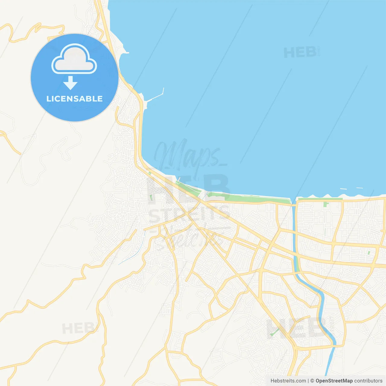 Ordu, Turkey Vector Map - Classic Colors – HEBSTREITS