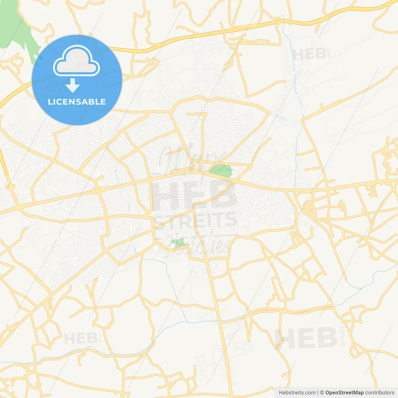 Bolu, Turkey Vector Map - Classic Colors