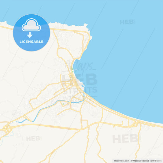 Unye, Turkey Vector Map - Classic Colors