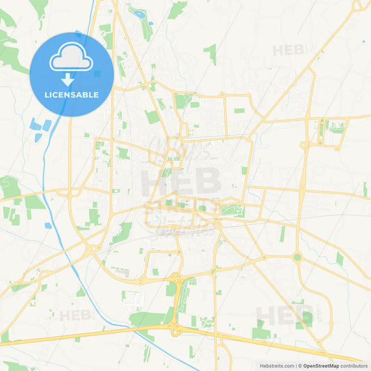 Pistoia, Italy Vector Map - Classic Colors