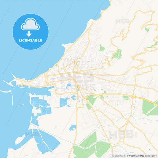 Trapani, Italy Vector Map - Classic Colors