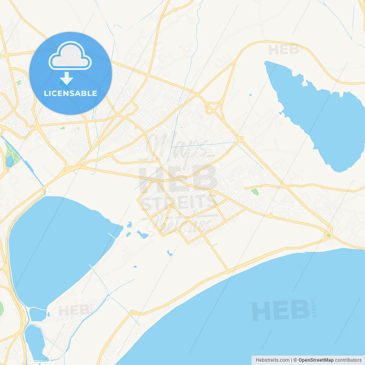 Quartu Sant Elena, Italy Vector Map - Classic Colors