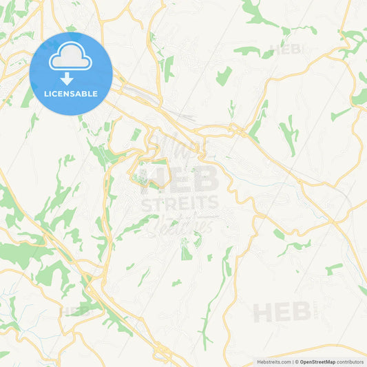 Siena, Italy Vector Map - Classic Colors