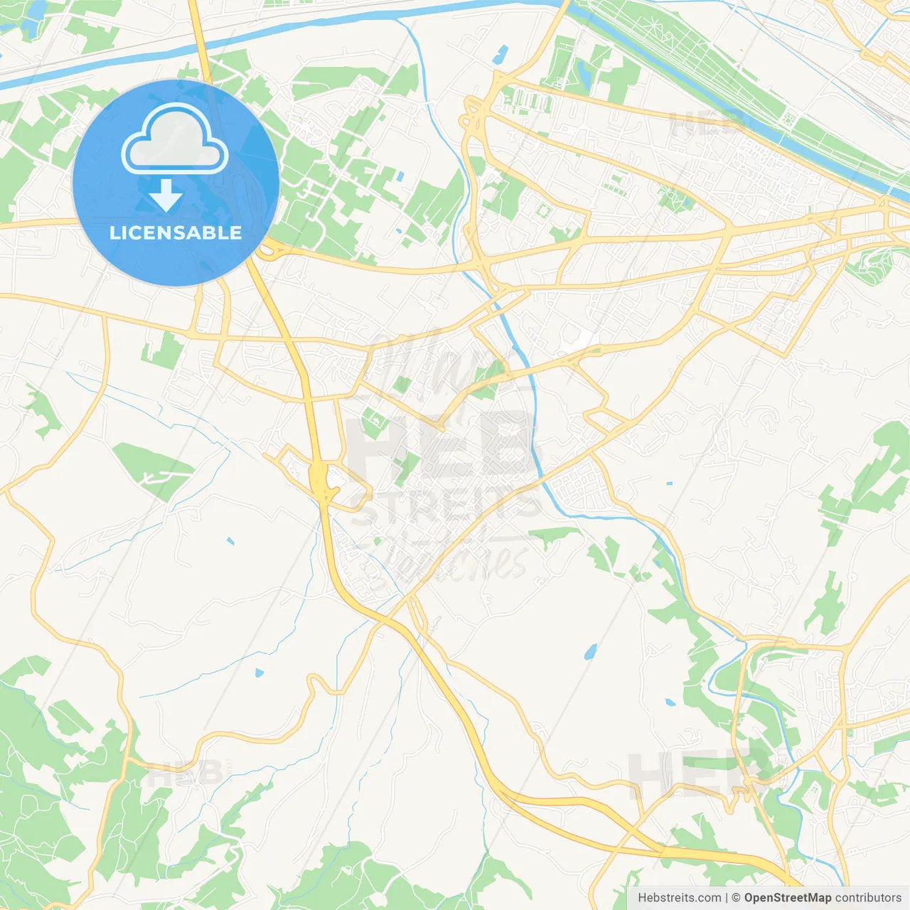 Scandicci, Italy Vector Map - Classic Colors