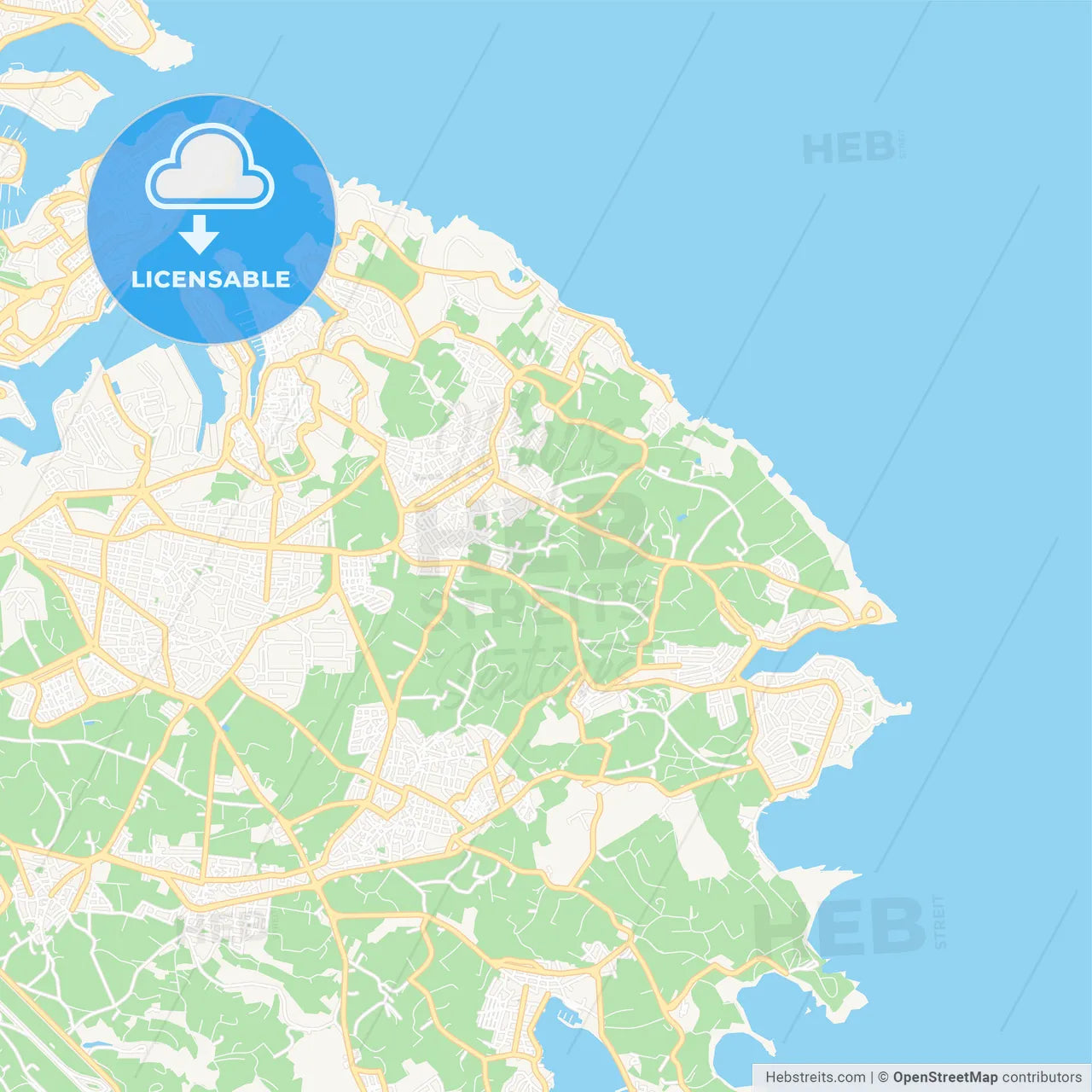 Zabbar, Malta Vector Map - Classic Colors