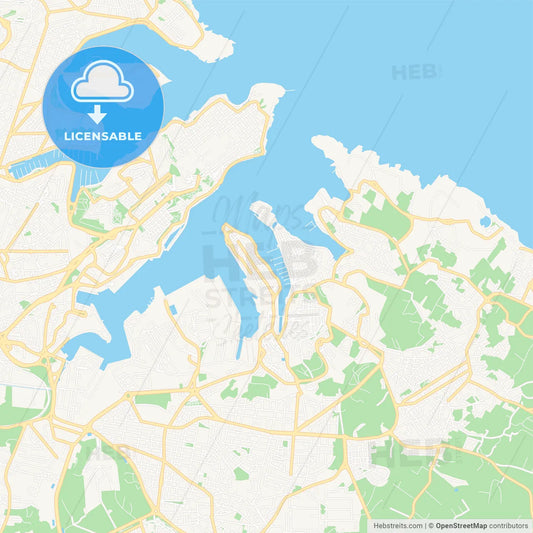 Senglea, Malta Vector Map - Classic Colors