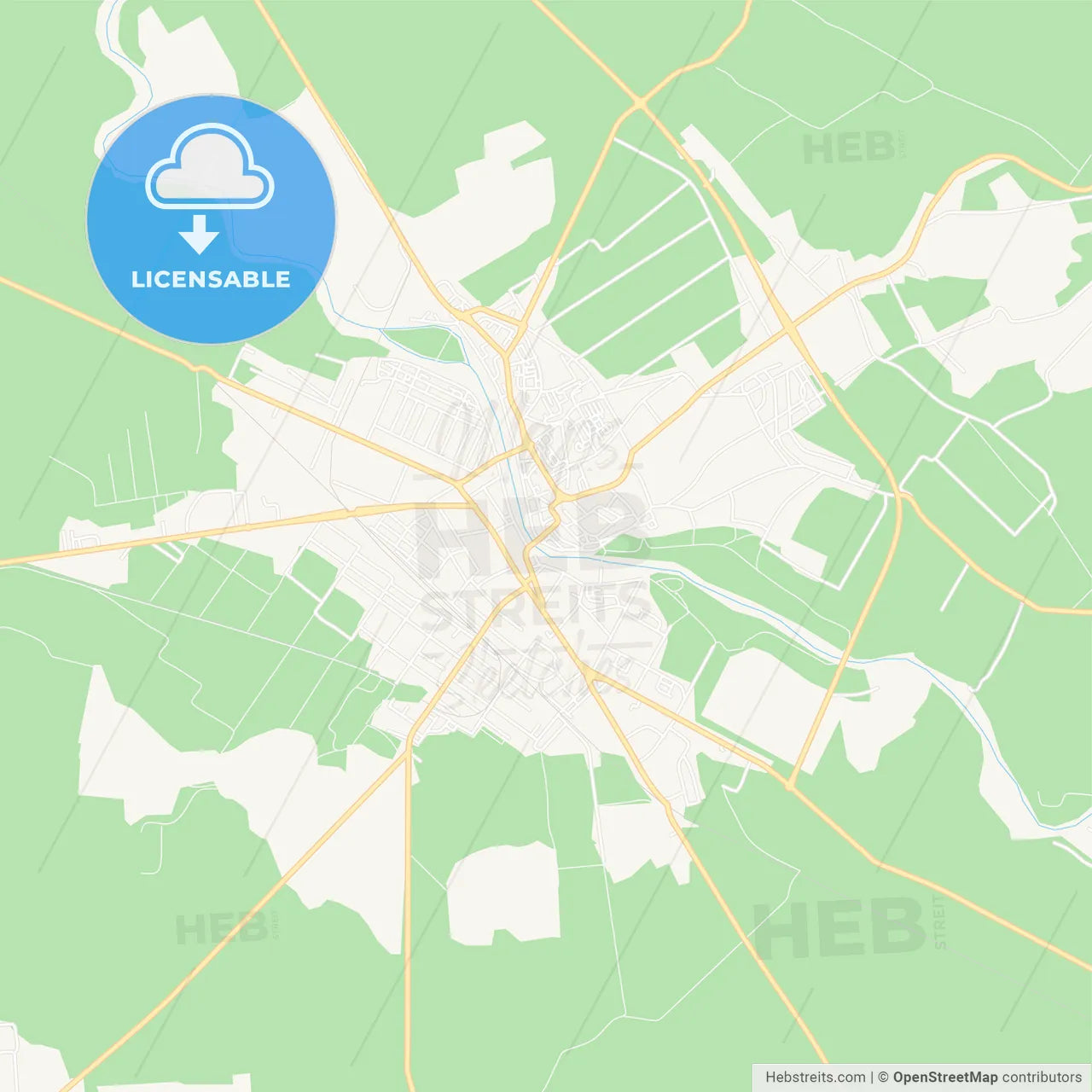 Lugoj, Romania Vector Map - Classic Colors