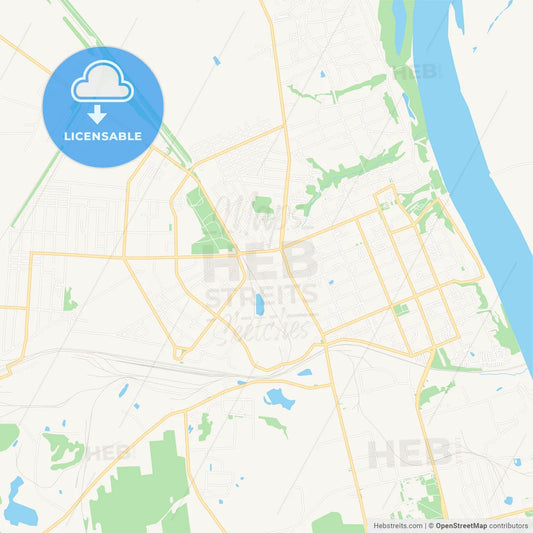 Murom, Russia Vector Map - Classic Colors