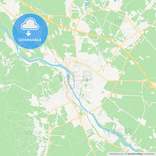 Kranj, Slovenia Vector Map - Classic Colors