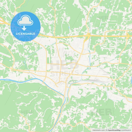 Celje, Slovenia Vector Map - Classic Colors