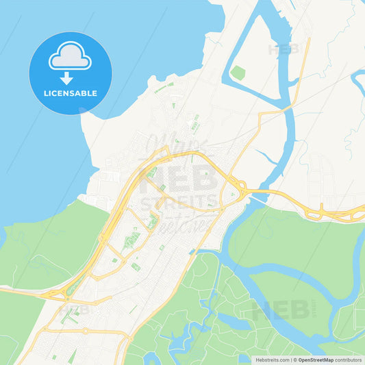 San Fernando, Spain Vector Map - Classic Colors