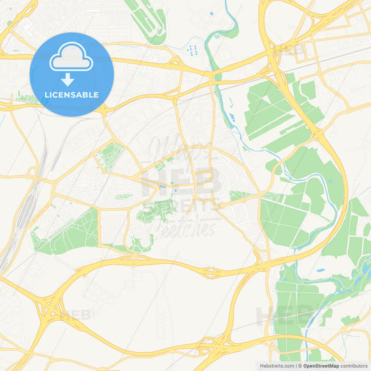 San Fernando de Henares, Spain Vector Map - Classic Colors