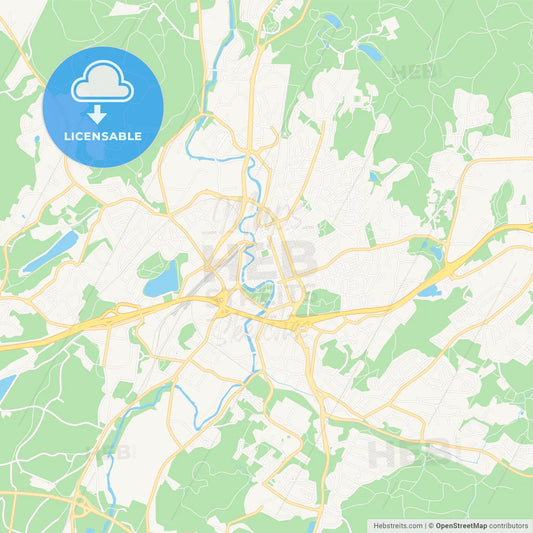 Boras, Sweden Vector Map - Classic Colors