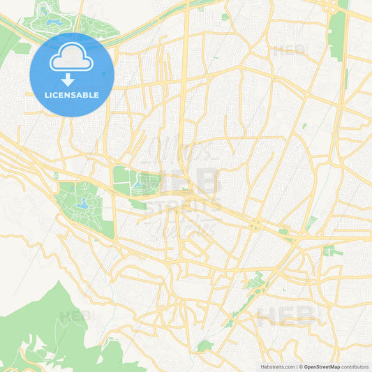 Bursa, Turkey Vector Map - Classic Colors