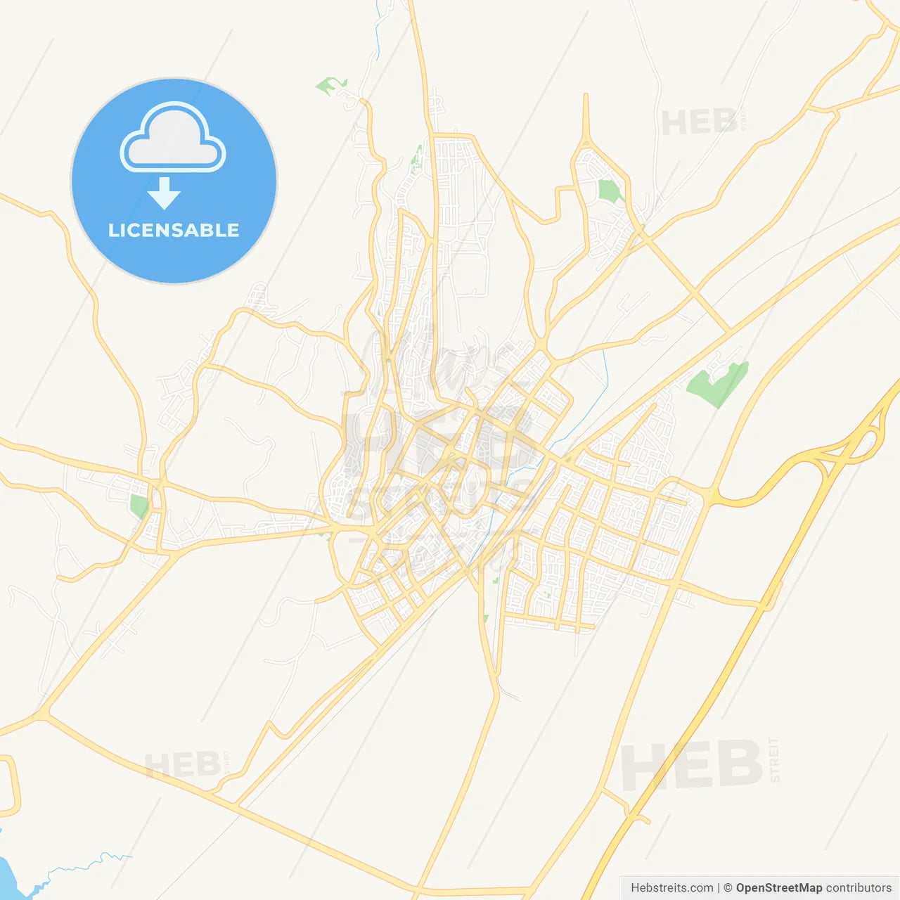 Nigde, Turkey Vector Map - Classic Colors