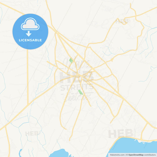 Ercis, Turkey Vector Map - Classic Colors