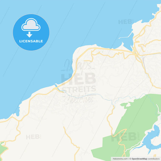 Kozlu, Turkey Vector Map - Classic Colors