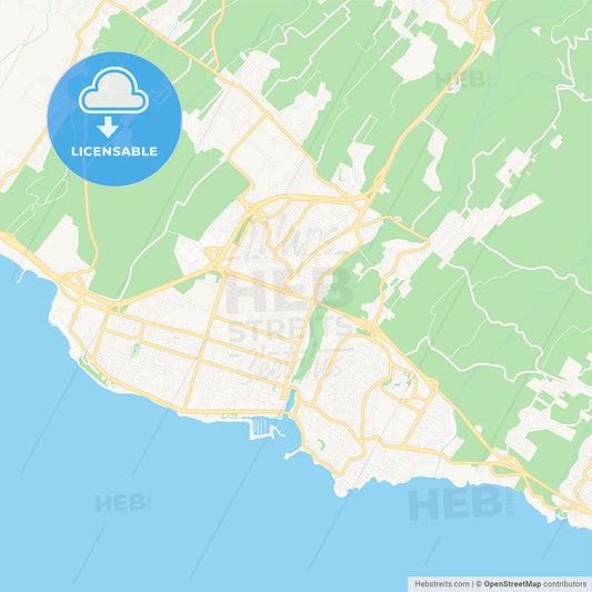 Saint-Pierre, France Vector Map - Classic Colors