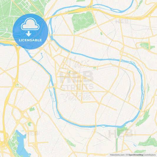 Saint-Maur-des-Fosses, France Vector Map - Classic Colors