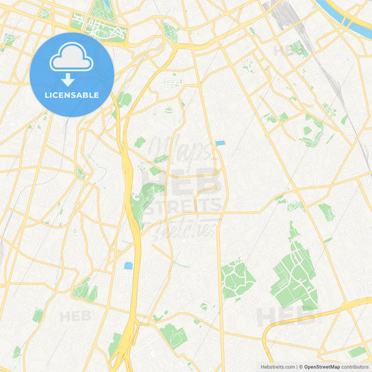 Villejuif, France Vector Map - Classic Colors