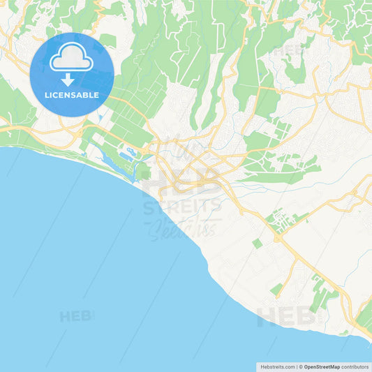 Saint-Louis, France Vector Map - Classic Colors