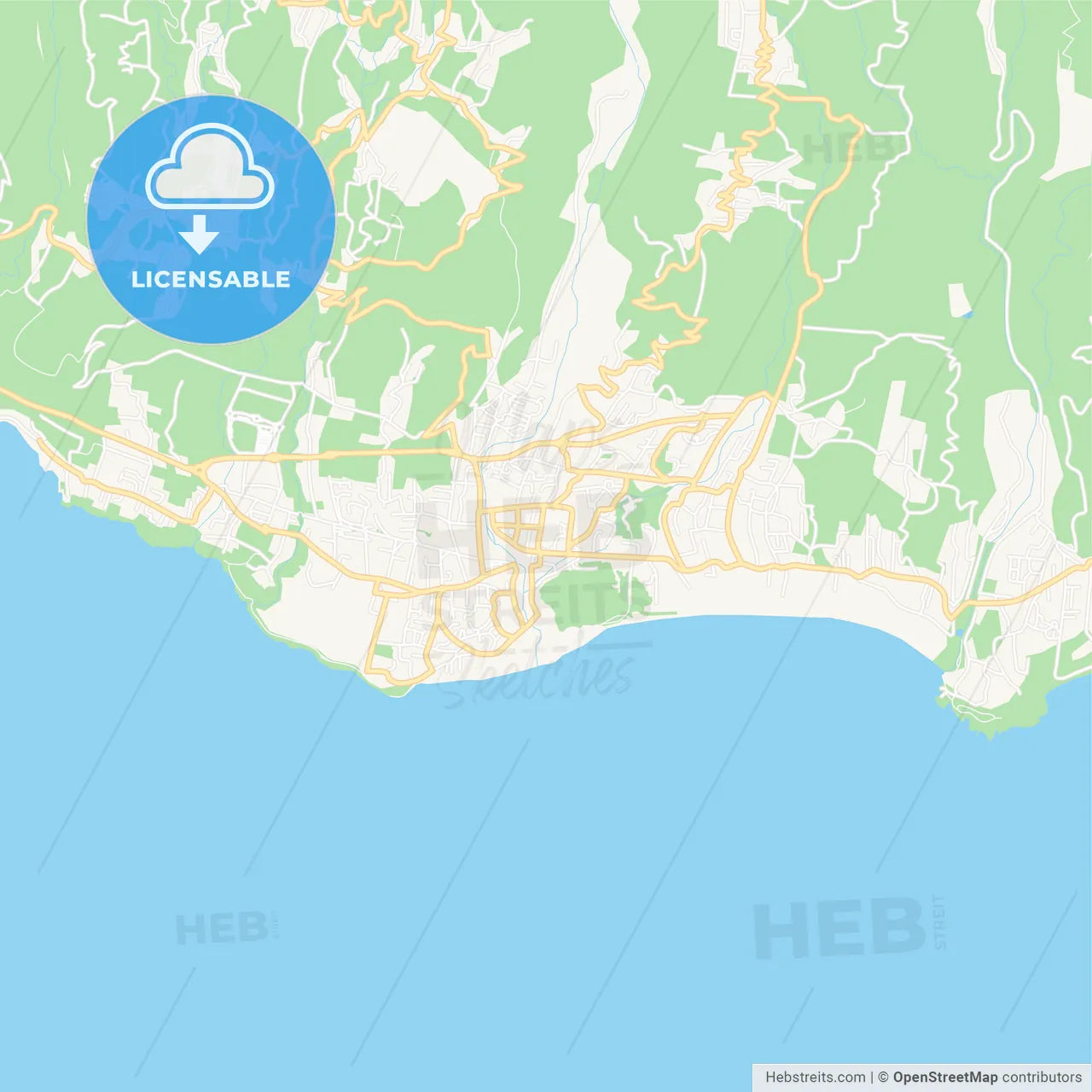 Saint-Joseph, France Vector Map - Classic Colors