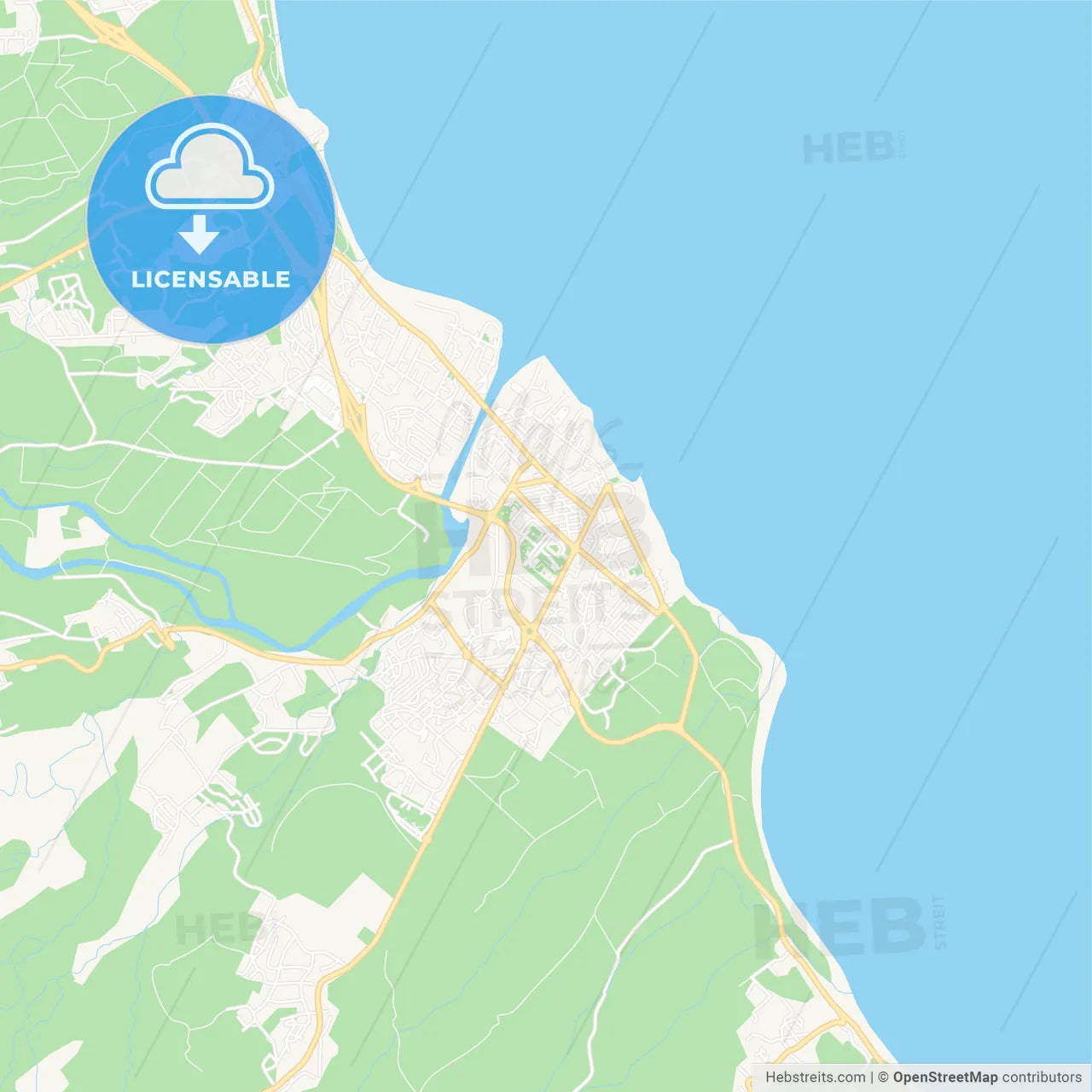 Saint-Benoit, France Vector Map - Classic Colors