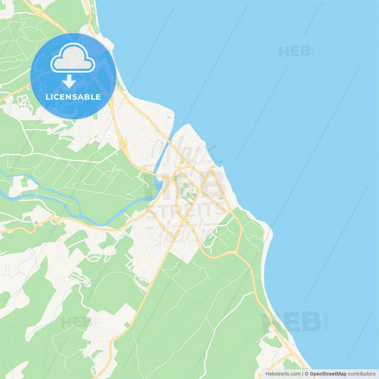 Saint-Benoit, France Vector Map - Classic Colors