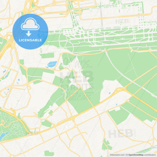 Tremblay-en-France, France Vector Map - Classic Colors