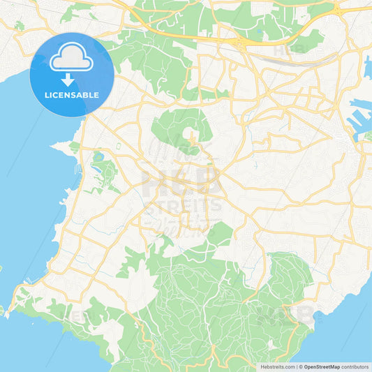 Six-Fours-les-Plages, France Vector Map - Classic Colors